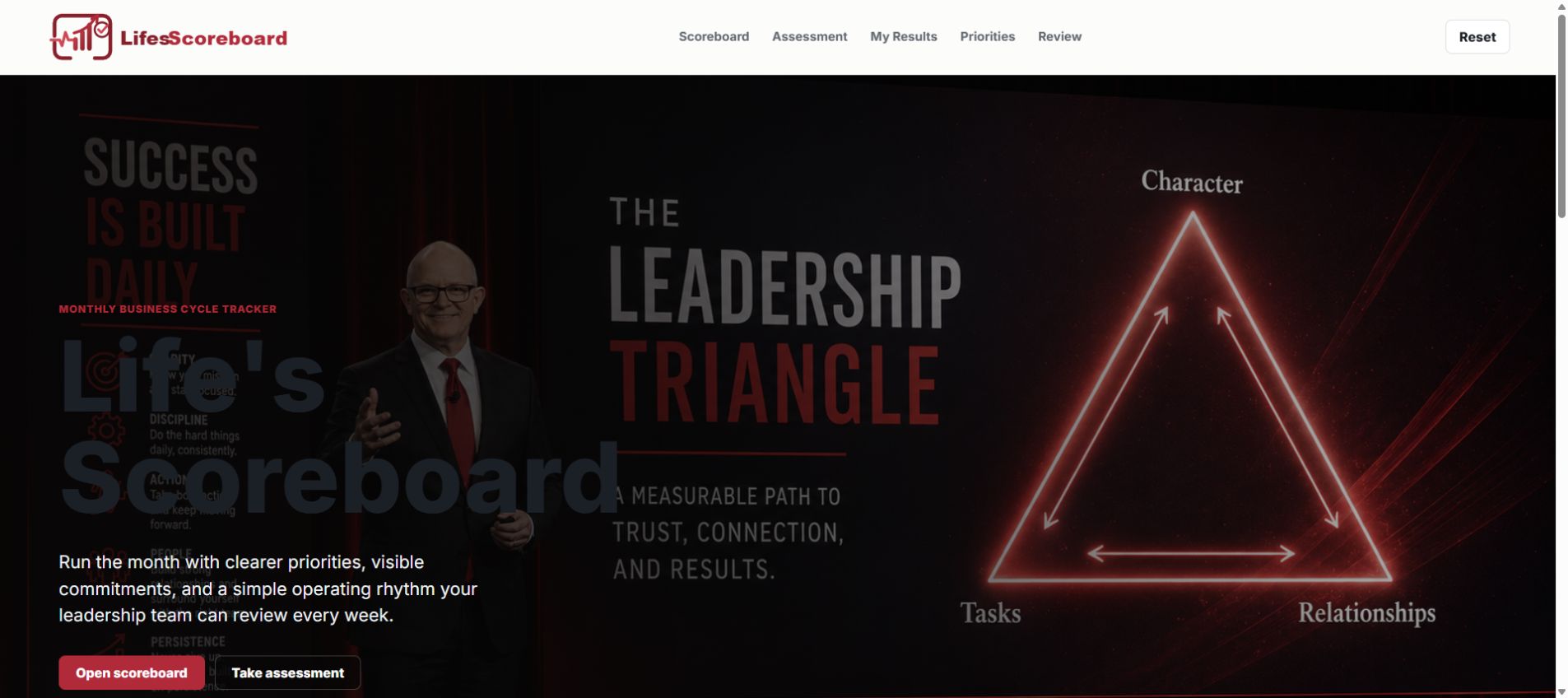 Life's Scoreboard: Public homepage, October 2026