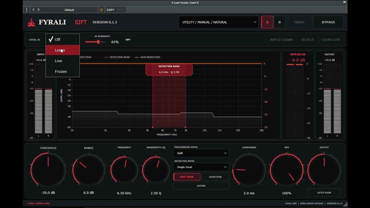 FYRALI Sift: FYRALI Sift product screen