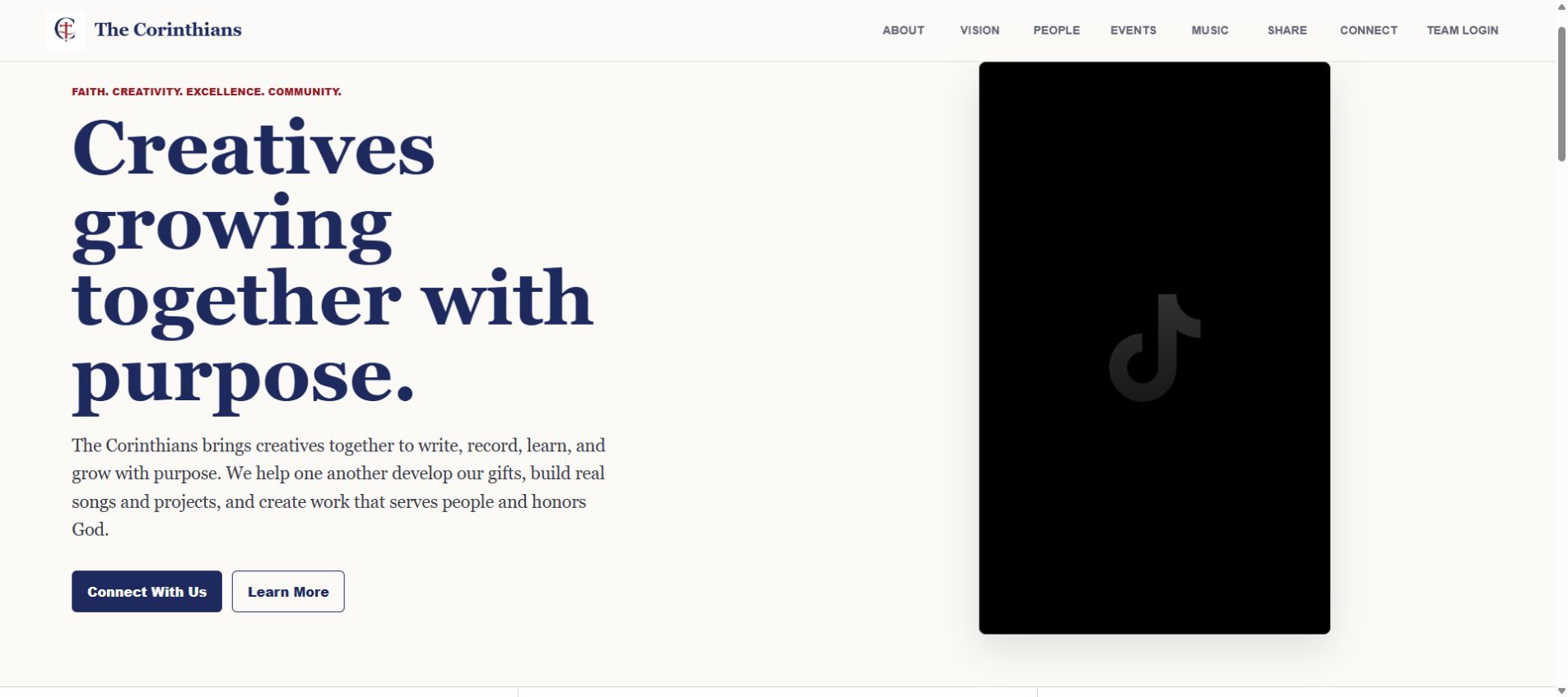 The Corinthians: Public homepage, October 2026