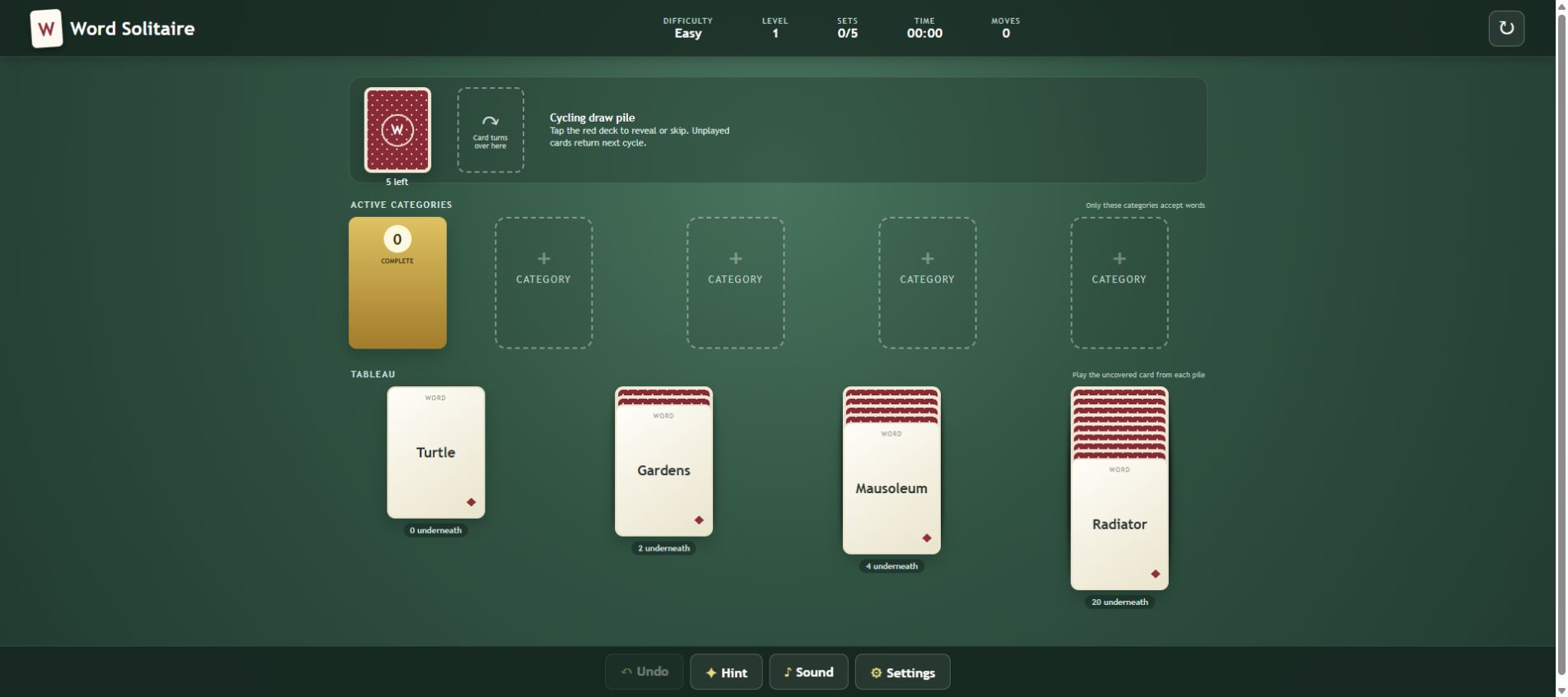 Word Solitaire: Word Solitaire product screen